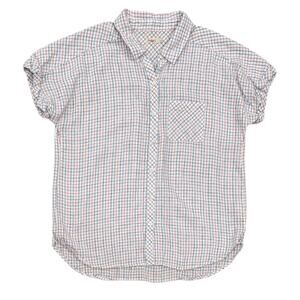 Faherty Avery Short Sleeve Buttown Down Top In Plaid